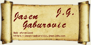 Jasen Gaburović vizit kartica